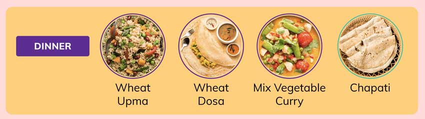 PCOD dinner diet chart