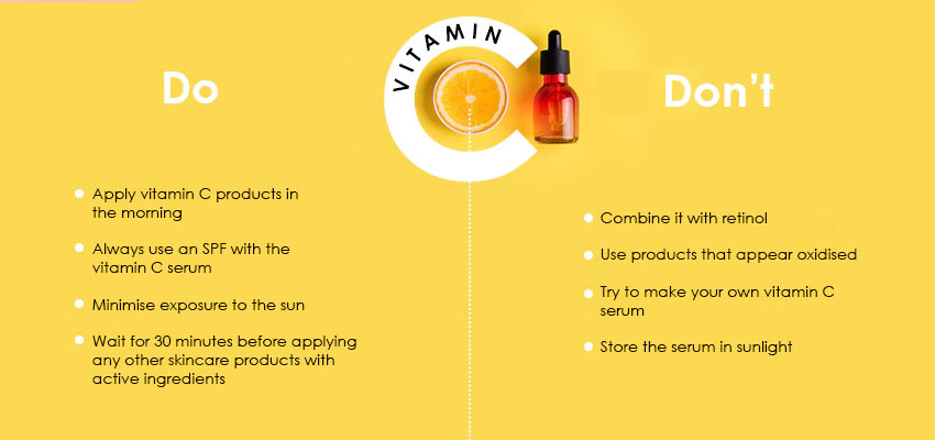 do and don't for vitamin c serum